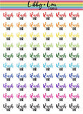 Wash Hair Planner Stickers | Libby and Lou Sticker Co