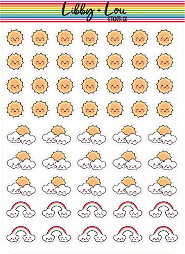 Kawaii Weather Planner Sticker | Libby and Lou Sticker Co