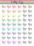 Day Off Script Planner Stickers | Libby and Lou Sticker Co