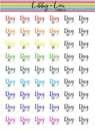 Day Off Script Planner Stickers | Libby and Lou Sticker Co