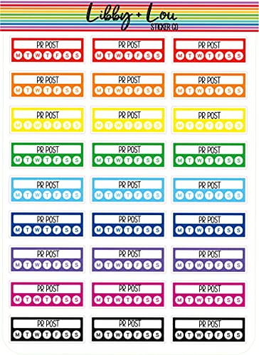 PR Post Habit Tracker | Libby and Lou Sticker Co
