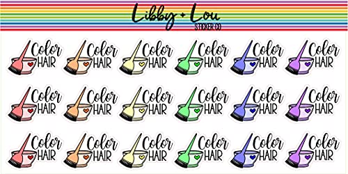 Color Hair Planner Sticker | Hair Dye | Libby and Lou Sticker Co