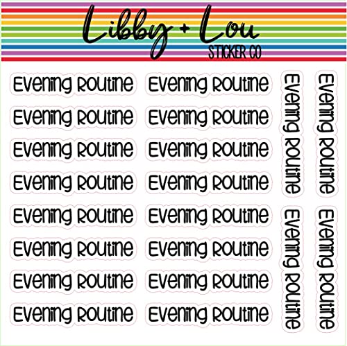 Evening Routine Planner Stickers | Chores | Dishes | Kitchen | Libby and Lou Sticker Co