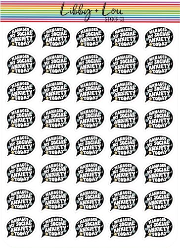 Managed My Social Anxiety Today Planner Sticker | Libby and Lou Sticker Co