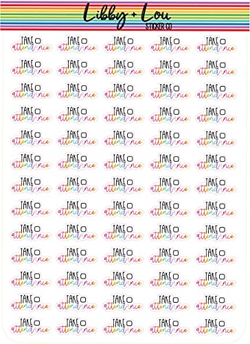 Take Attendance Planner Stickers | Libby and Lou Sticker Co