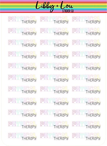 Physical Therapy Planner Sticker | Appointment Sticker | Vertical Planner | Horizontal Planner | a5 Planner