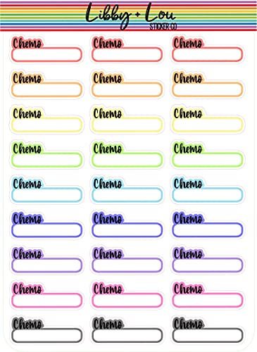 Chemotherapy Appointment Planner Sticker | Cancer Treatment | Libby and Lou Sticker Co