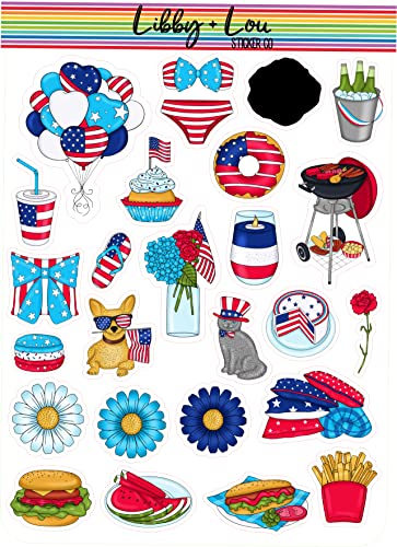 Fourth of July Celebration Planner Sticker | Libby and Lou Sticker Co