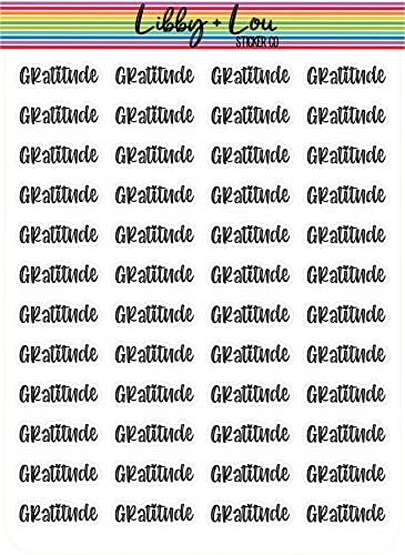 Gratitude Planner Sticker | Libby and Lou Sticker Co
