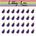 Eggplant Planner Stickers | Libby and Lou Sticker Co