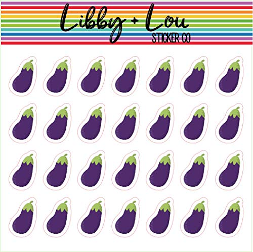 Eggplant Planner Stickers | Libby and Lou Sticker Co