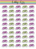 Tired Sleep Mask Planner Stickers | Libby and Lou Sticker Co