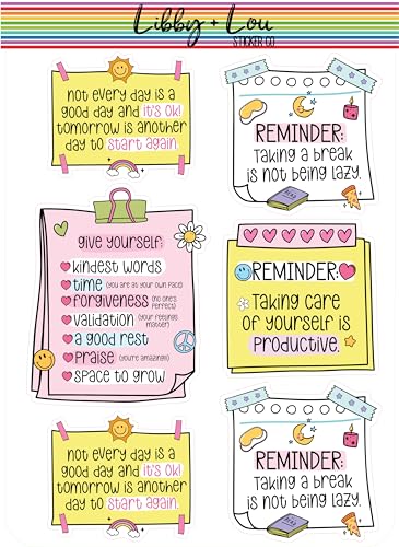Mental Health Sticky Note Planner Sticker | Libby and Lou Sticker Co