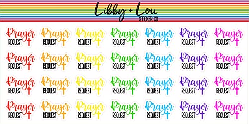 Prayer Request Planner Sticker | Libby and Lou Sticker Co