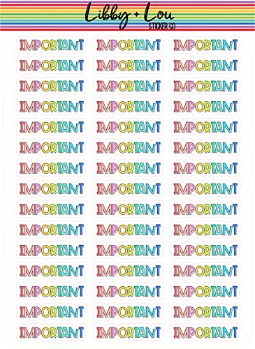 Important Planner Stickers | Libby and Lou Sticker Co