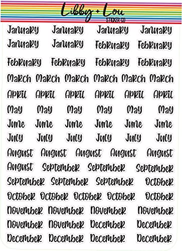 Months of the Year Planner Sticker | Libby and Lou Sticker Co
