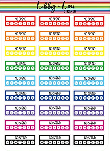 No Spend Habit Tracker | Libby and Lou Sticker Co