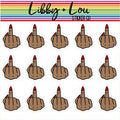 Middle Finger Planner Sticker | Libby and Lou Sticker Co
