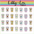 Spring Coffee Cups Planner Stickers | Libby and Lou Sticker Co