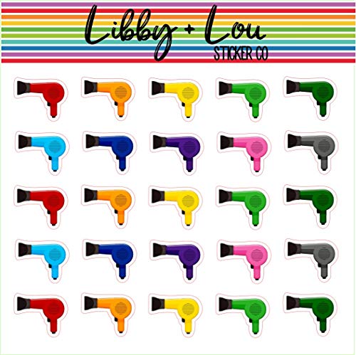 Blow Dryer Icon Planner Stickers | Libby + Lou Sticker Co