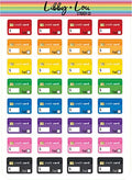 Credit Card Payment Planner Sticker | Erin Condren | Happy Planner | Agenda | Calendar