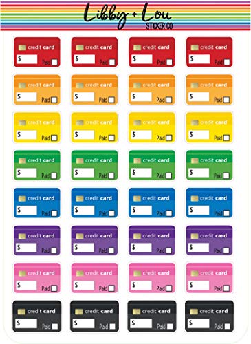 Credit Card Payment Planner Sticker | Erin Condren | Happy Planner | Agenda | Calendar