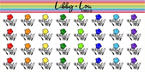 Meal Prep Chef Hat Planner Sticker | Libby and Lou Sticker Co