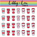 Valentines Coffee Planner Stickers | Libby and Lou Sticker Co