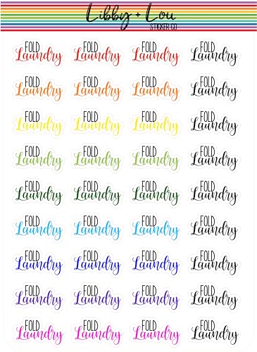 Fold Laundry Planner Stickers | Libby and Lou Sticker Co