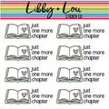 Just One More Chapter Reading Planner Sticker | Libby and Lou Sticker Co