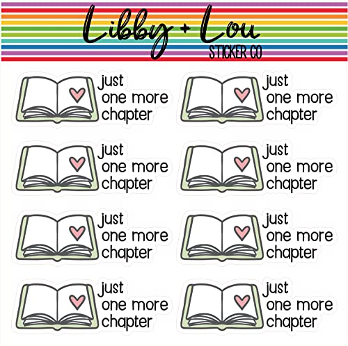 Just One More Chapter Reading Planner Sticker | Libby and Lou Sticker Co