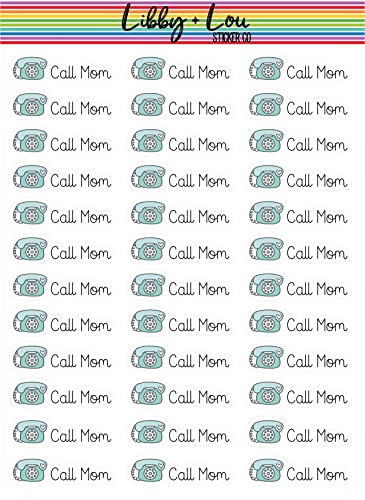 Call Mom Planner Sticker | Phone | Libby and Lou Sticker Co