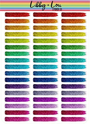 Glitter Brush Strokes Planner Sticker | Libby and Lou Sticker Co