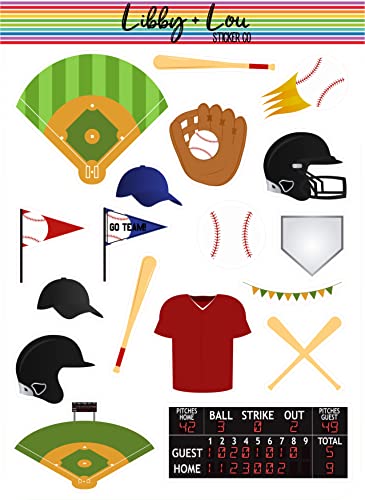 Baseball Planner Sticker | Libby and Lou Sticker Co