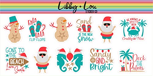 Beach Tropical Christmas Quotes Planner Sticker | Libby and Lou Sticker Co