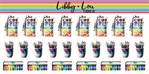 Watercolor Paint Palette Planner Sticker | Libby and Lou Sticker Co