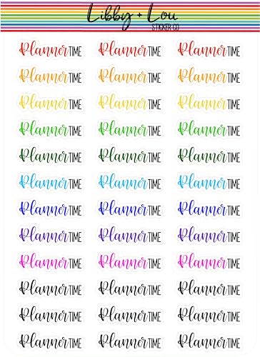 Planner Time Script Planner Stickers | Libby and Lou Sticker Co