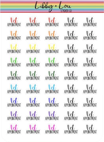 Vet Appointment Script Planner Stickers | Libby and Lou Sticker Co