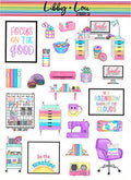 Rainbow Craft Room Decorative Planner Sticker | Libby and Lou Sticker Co