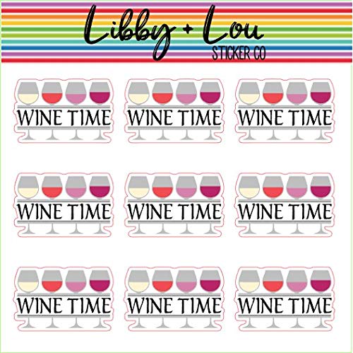 Wine Time Planner Stickers | Libby and Lou Sticker Co