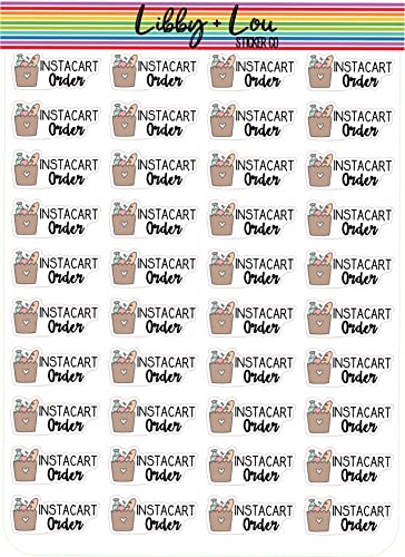 Instacart Order Planner Stickers | Libby and Lou Sticker Co