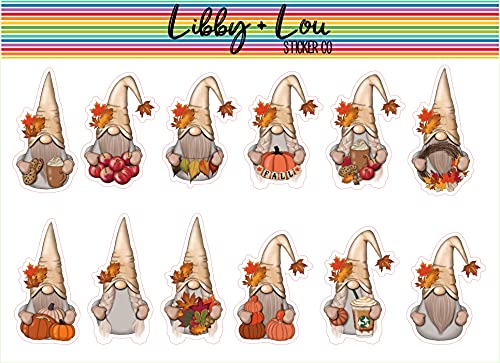 Fall Gnomes Decorative Planner Sticker | Autumn | Libby and Lou Sticker Co