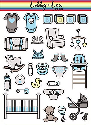 Baby Boy Decorative Planner Sticker | Libby and Lou Sticker Co