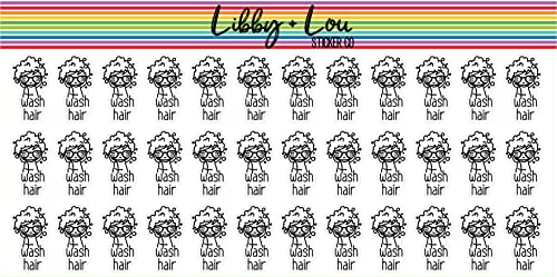 Wash Hair PLanner Sticker | Libby and Lou Sticker Co