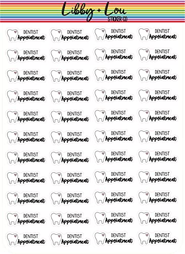 Dentist Appointment Planner Stickers | Libby and Lou Sticker Co