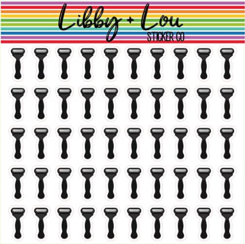 Razor Shaving Daily Habit Planner Stickers | Neutral | Libby and Lou Sticker Co