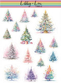 Christmas Trees Decorative Planner Sticker | Libby and Lou Sticker Co