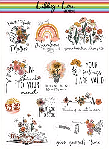 Mental Health Quotes Neutral Planner Sticker | Libby and Lou Sticker Co