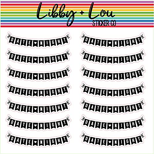 Date Night Banner Planner Stickers | Libby and Lou Sticker Co