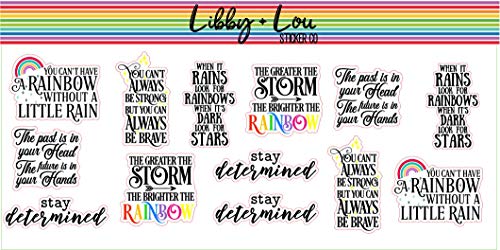 Rainbow Mental Health Quotes Planner Sticker | Libby and Lou Sticker Co